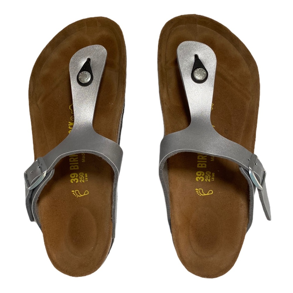 Barely Worn Birkenstock silver sandals